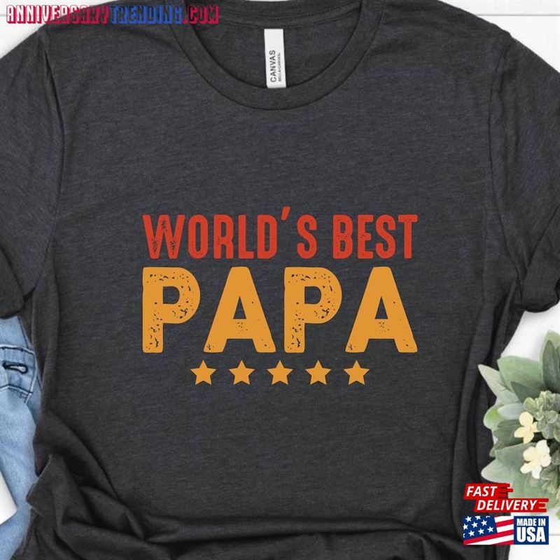 World’s Best Papa Shirt Father Sweatshirt Unisex