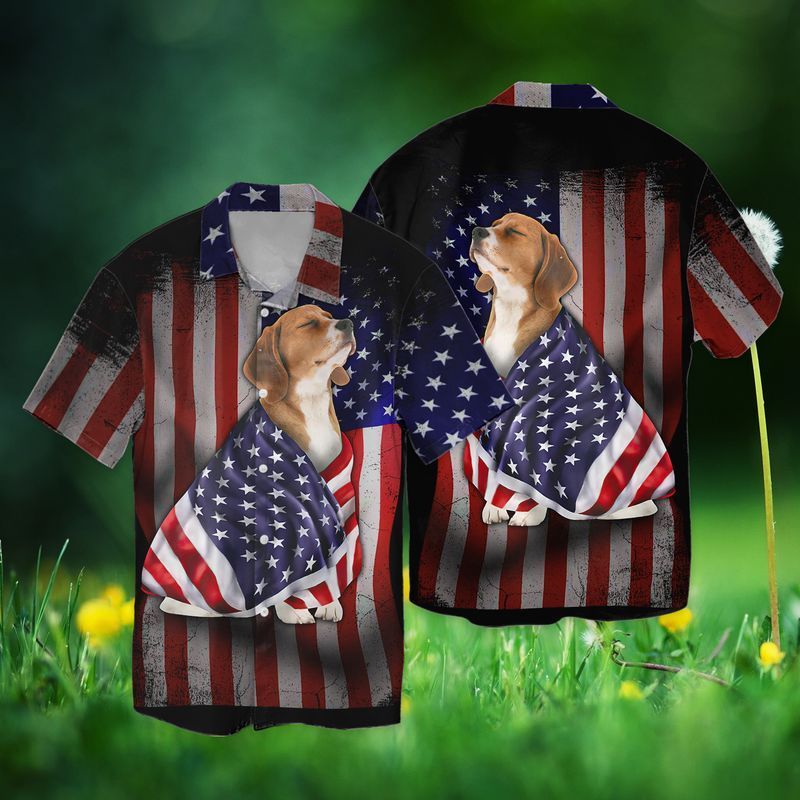 Beagle Dog America Hawaiian Shirt