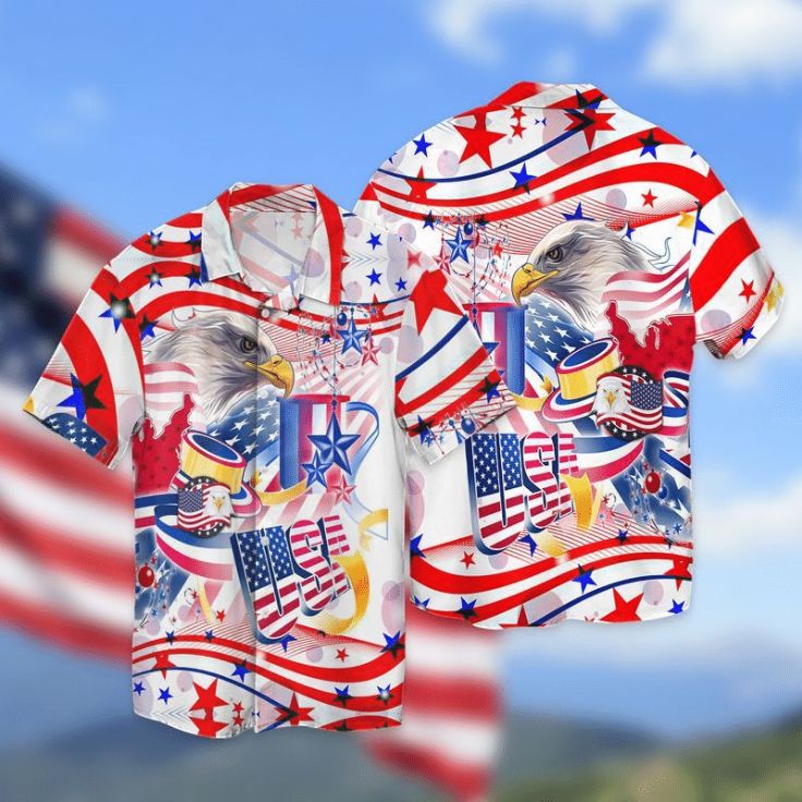 Eagle American Plag Usa Hawaiian Shirt