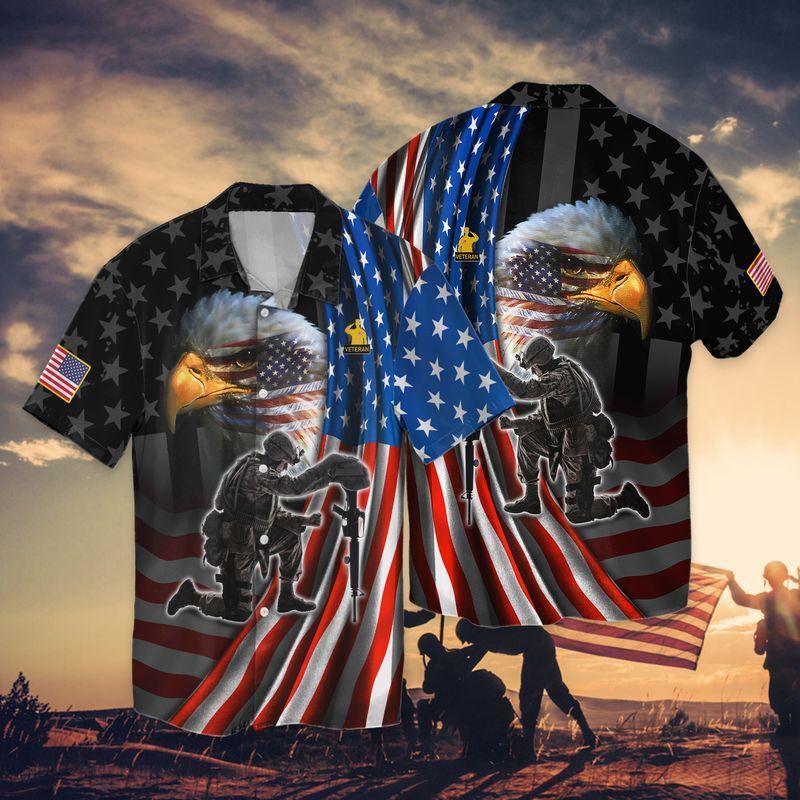 Eagle And Veteran Hawaiian Shirt