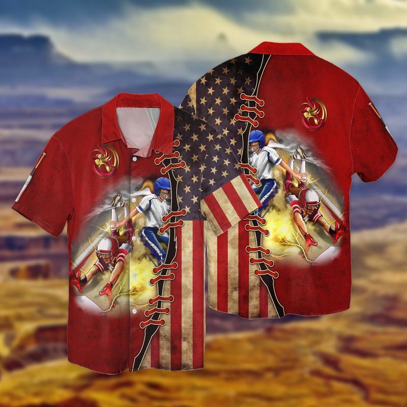 Flag Baseball Hawaiian Shirt