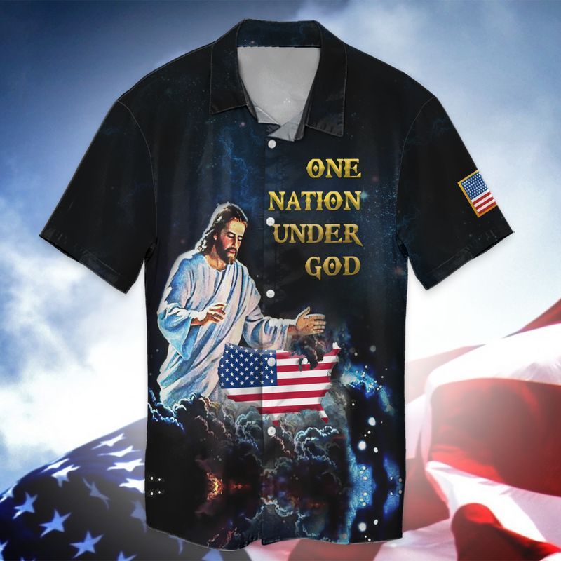 Jesus One Nation Under God Hawaiian Shirt