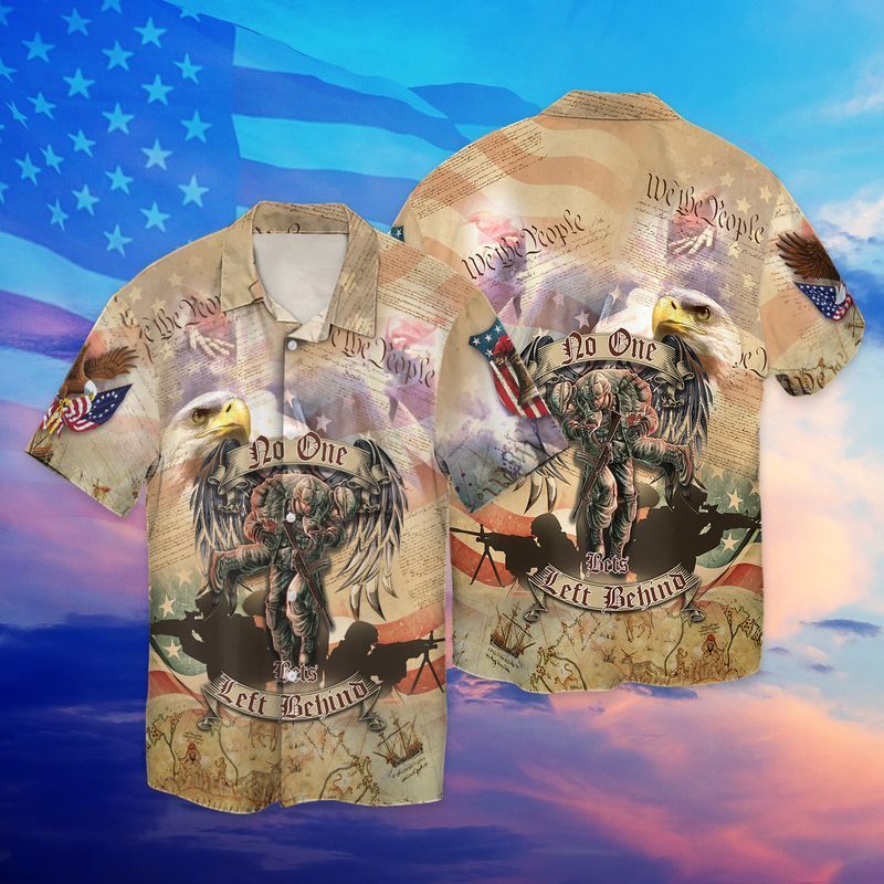 Veteran No One Left Behind Hawaiian Shirt