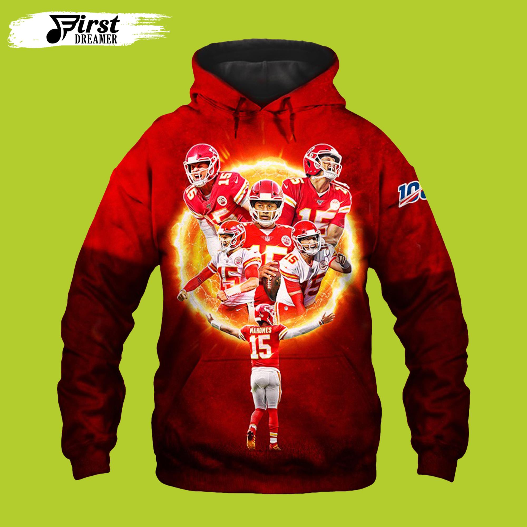 15 Patrick Mahomes Kansas City Chiefs Hoodie 3D