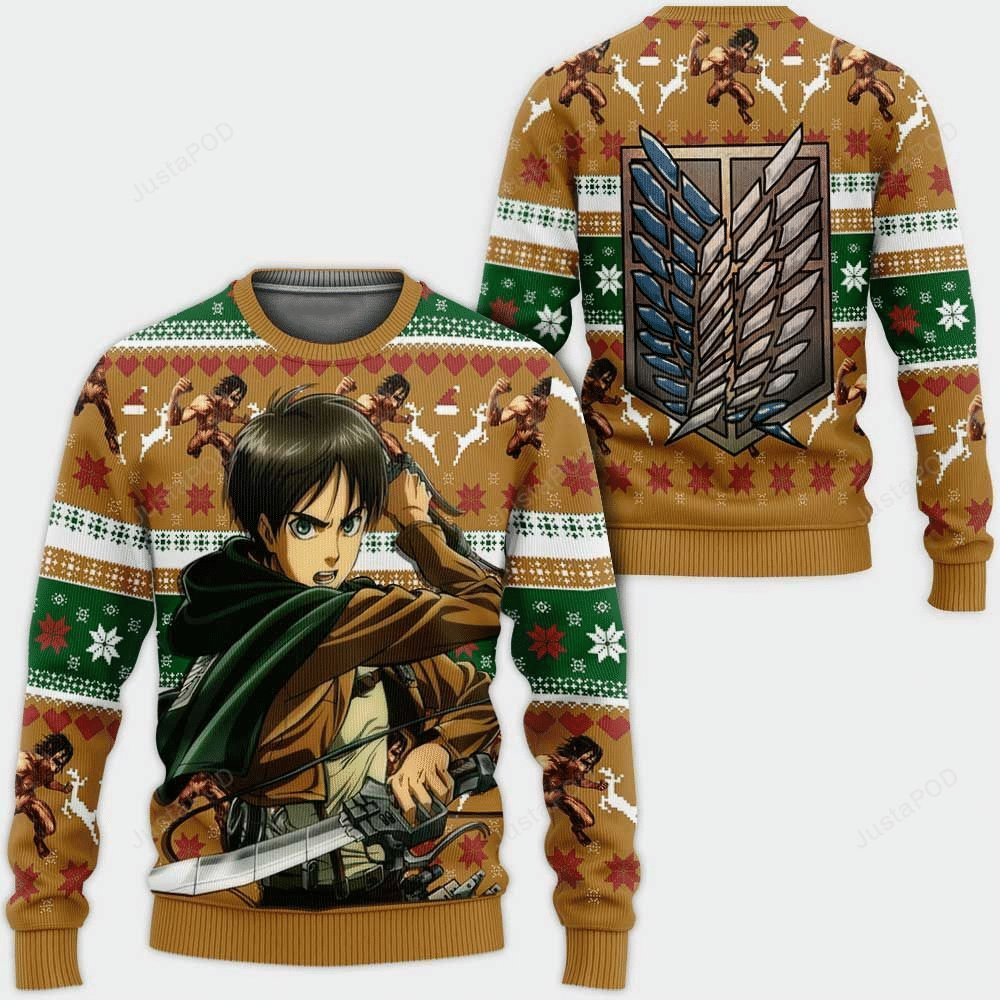 Eren Yeager Ugly Sweater- Best Christmas Gifts 2023