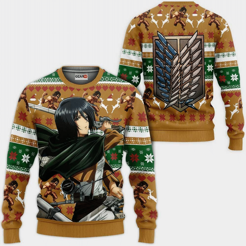 Mikasa Ackerman Ugly Sweater- Best Christmas Gifts 2023