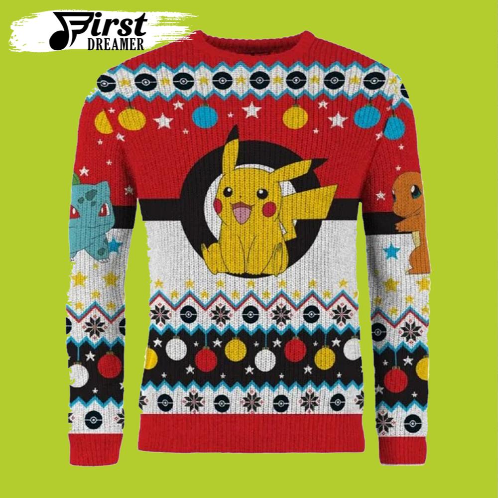 Pokemon Ugly Christmas Sweater Pikachu Pokemon Merry Xmas – The First Dreamer Store- Best Christmas Gifts 2023