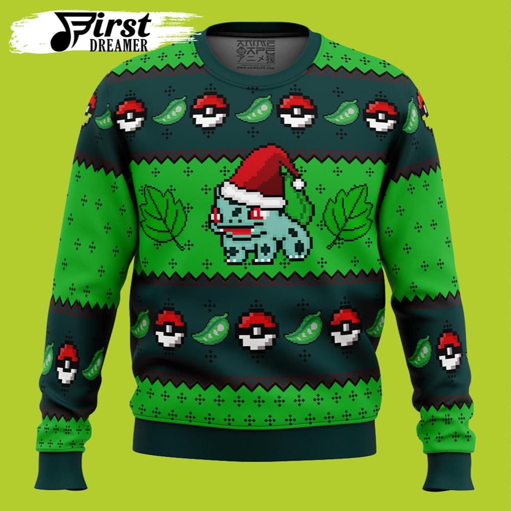 Pokemon Ugly Christmas Sweater Pokemon Bulbasaur Merry Christmas – The First Dreamer Store- Best Christmas Gifts 2023