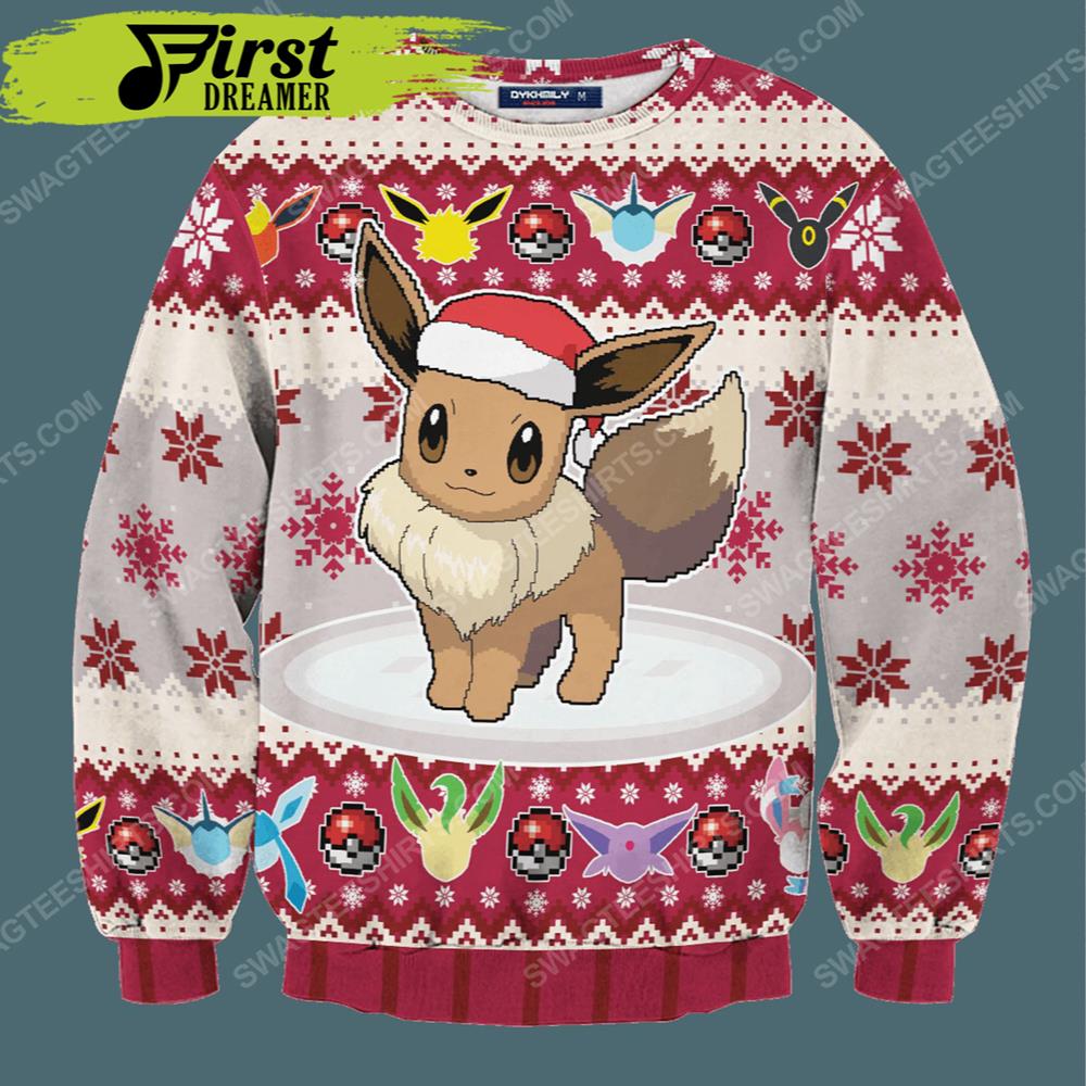 Pokemon Ugly Christmas Sweater Pokemon Eeveelution Funny Gift Christmas Holiday – The First Dreamer Store- Best Christmas Gifts 2023