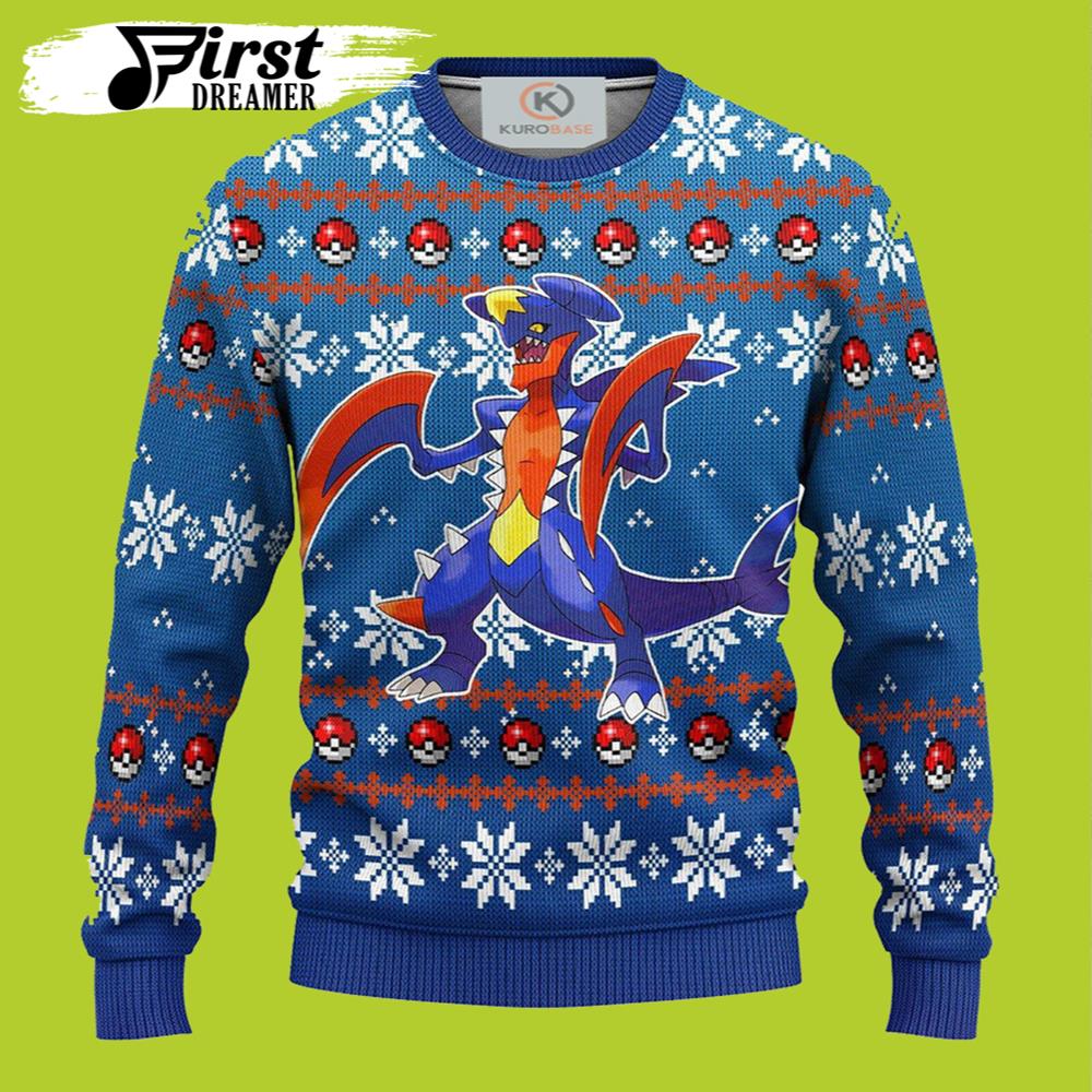 Pokemon Ugly Christmas Sweater Pokemon Garchomp Anime Merry Christmas – The First Dreamer Store- Best Christmas Gifts 2023