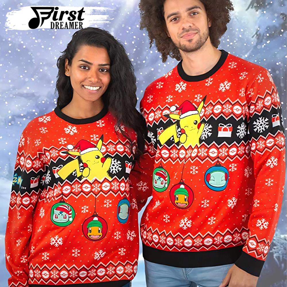 Pokemon Ugly Christmas Sweater Pokemon Pikachu Merry Christmas – The First Dreamer Store- Best Christmas Gifts 2023