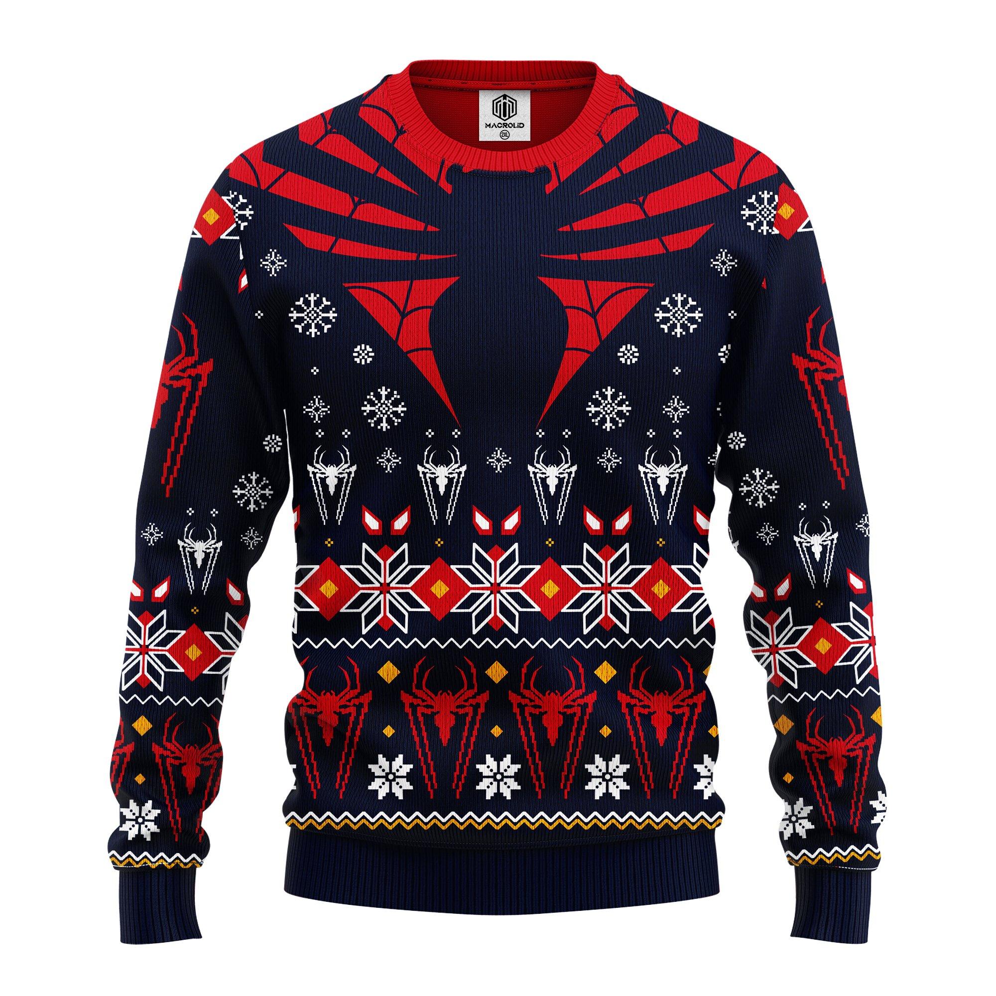 Spiderman Logo Ugly Christmas Sweater 2045- Best Christmas Gifts 2023