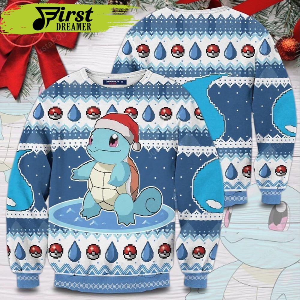 Pokemon Ugly Christmas Sweater Squirtle Pokemo Merry Christmas – The First Dreamer Store- Best Christmas Gifts 2023