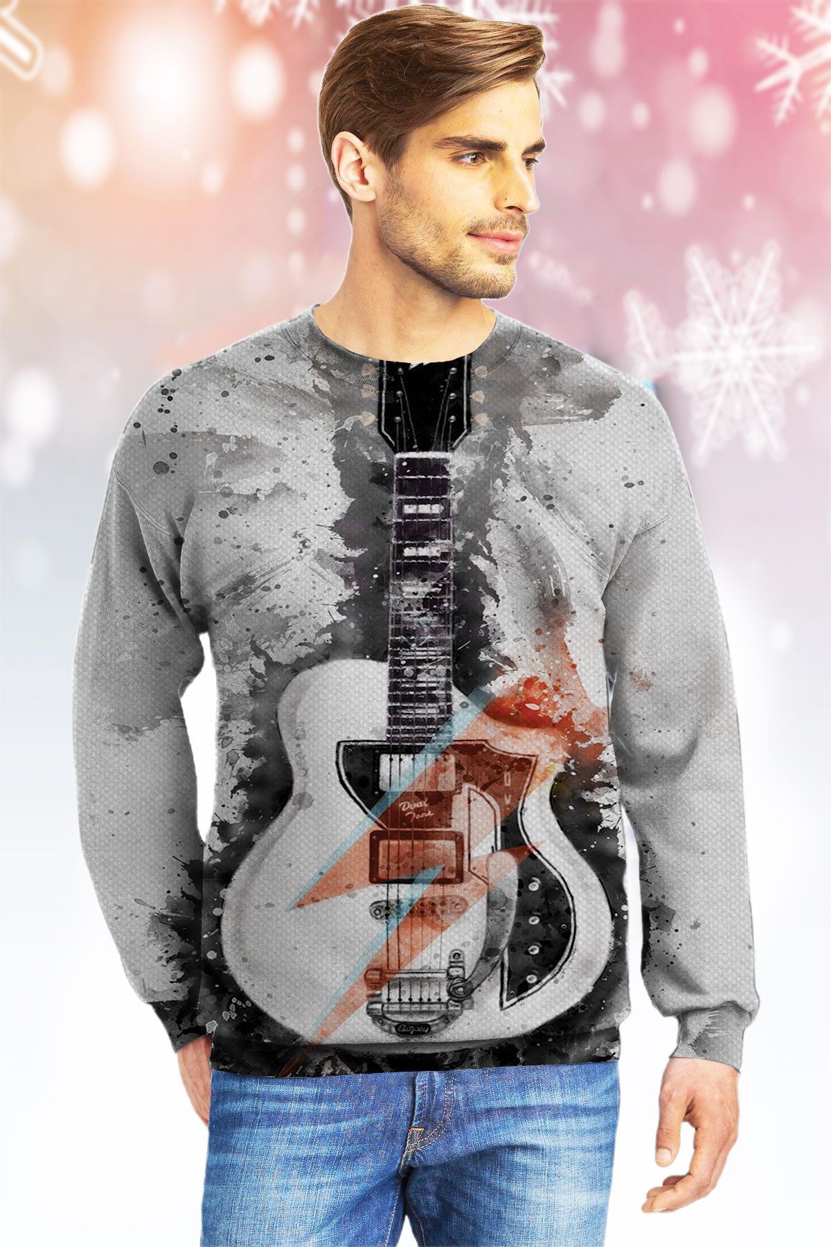 A Guitar  Ugly Christmas Sweater- Best Christmas Gifts 2023