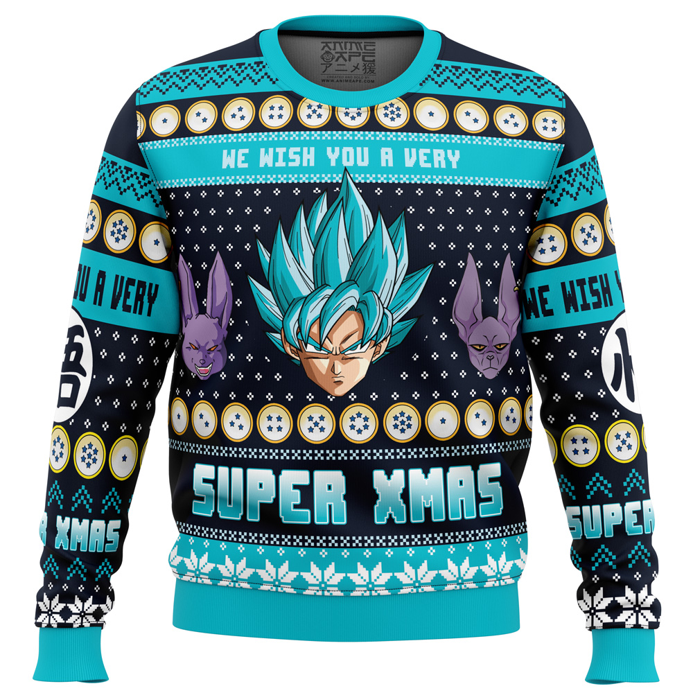 A Very Saiyan Christmas Dragon Ball Z Ugly Christmas Sweater- Best Christmas Gifts 2023