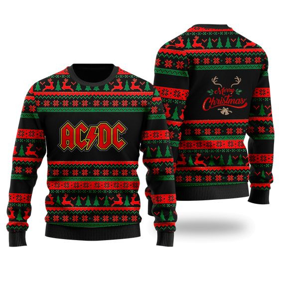 ACDC Music Band Ugly Sweater Gifts, ACDC Band Gift For Fans Ugly Sweater- Best Christmas Gifts 2023