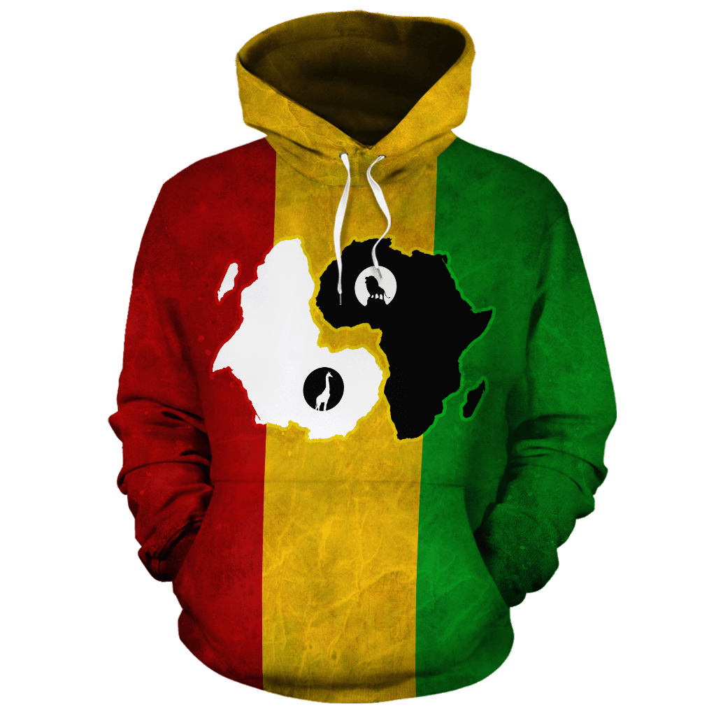 African Yin Yang Unisex 3D Hoodie