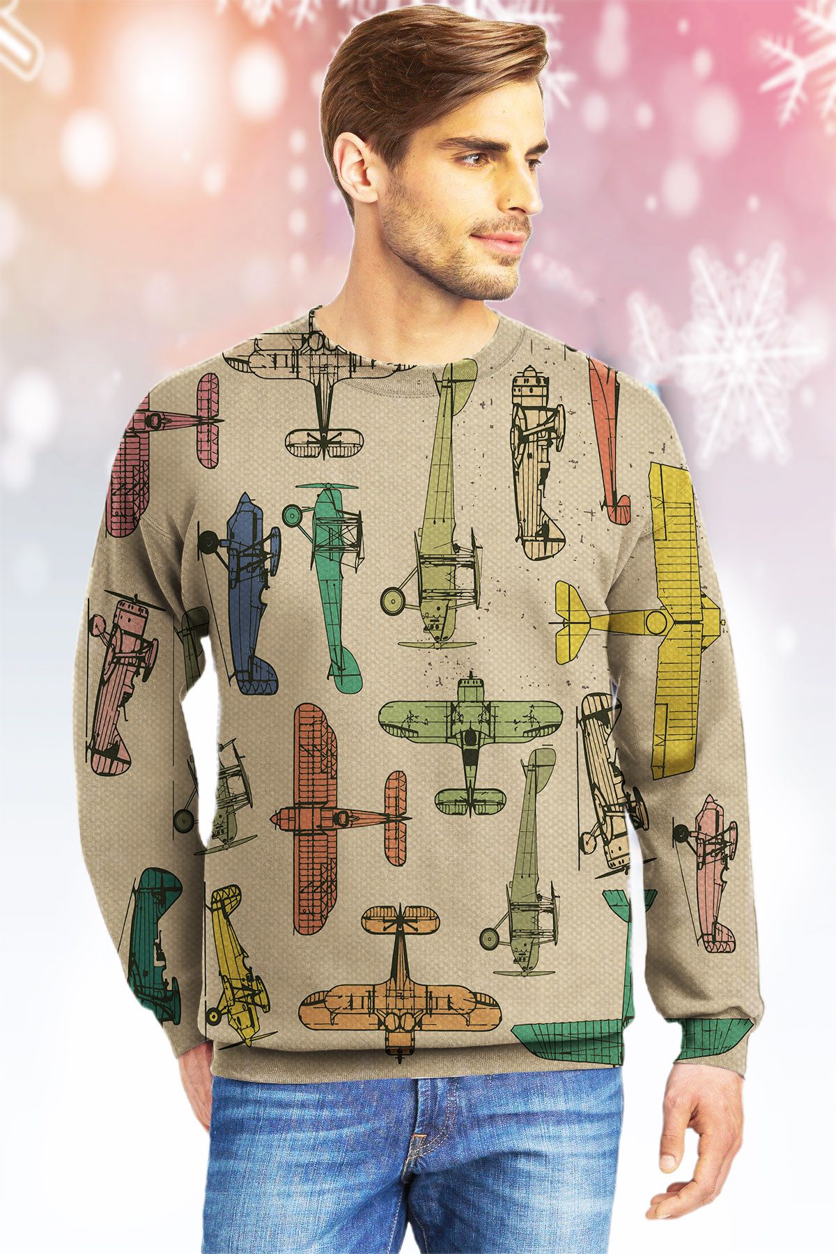 Airplane  Ugly Christmas Sweater- Best Christmas Gifts 2023