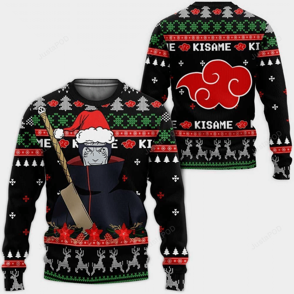 Akatsuki Kisame Naruto Anime 14 Ugly Sweater- Best Christmas Gifts 2023