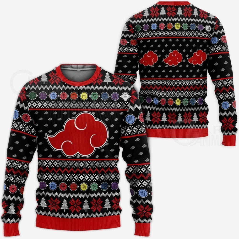 Akatsuki Naruto Anime 5 Ugly Sweater Gifts- Best Christmas Gifts 2023