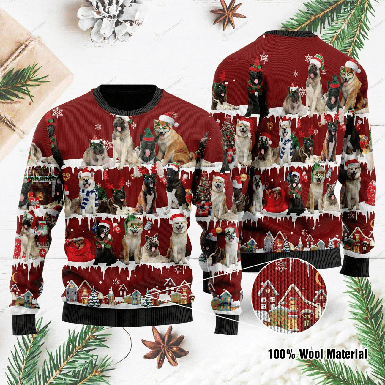 Akita Ugly Christmas Sweater – Best Christmas Gifts 2023