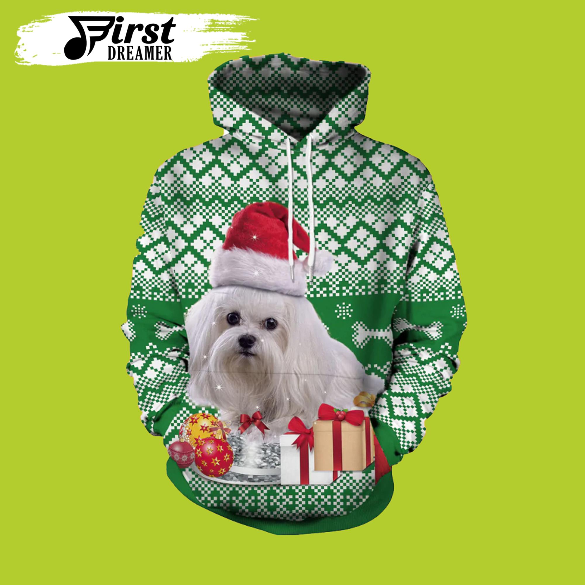 All Over Print Dog Christmas Adults