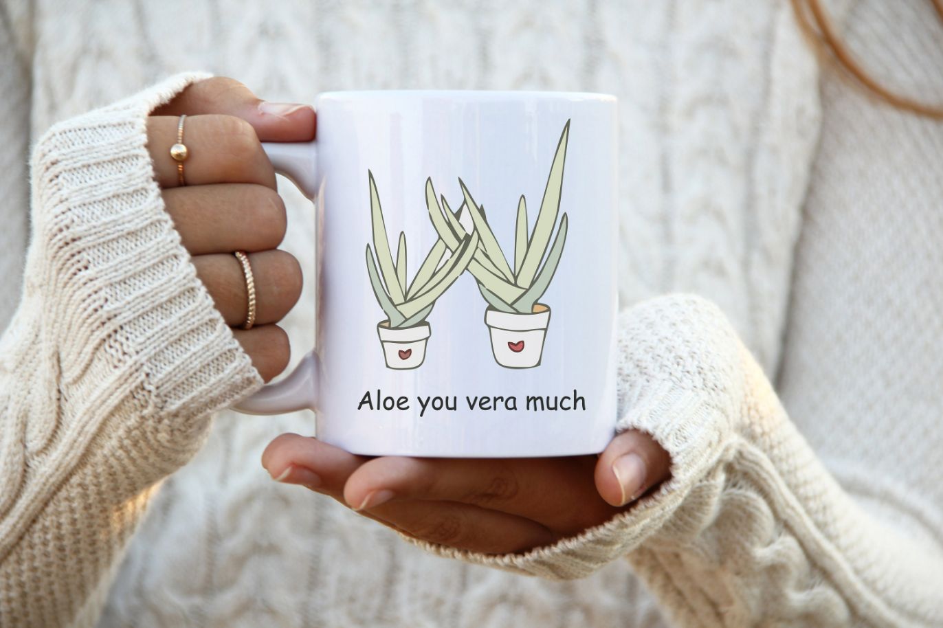 Aloe You Vera Much Valentine Gift For Her Mug