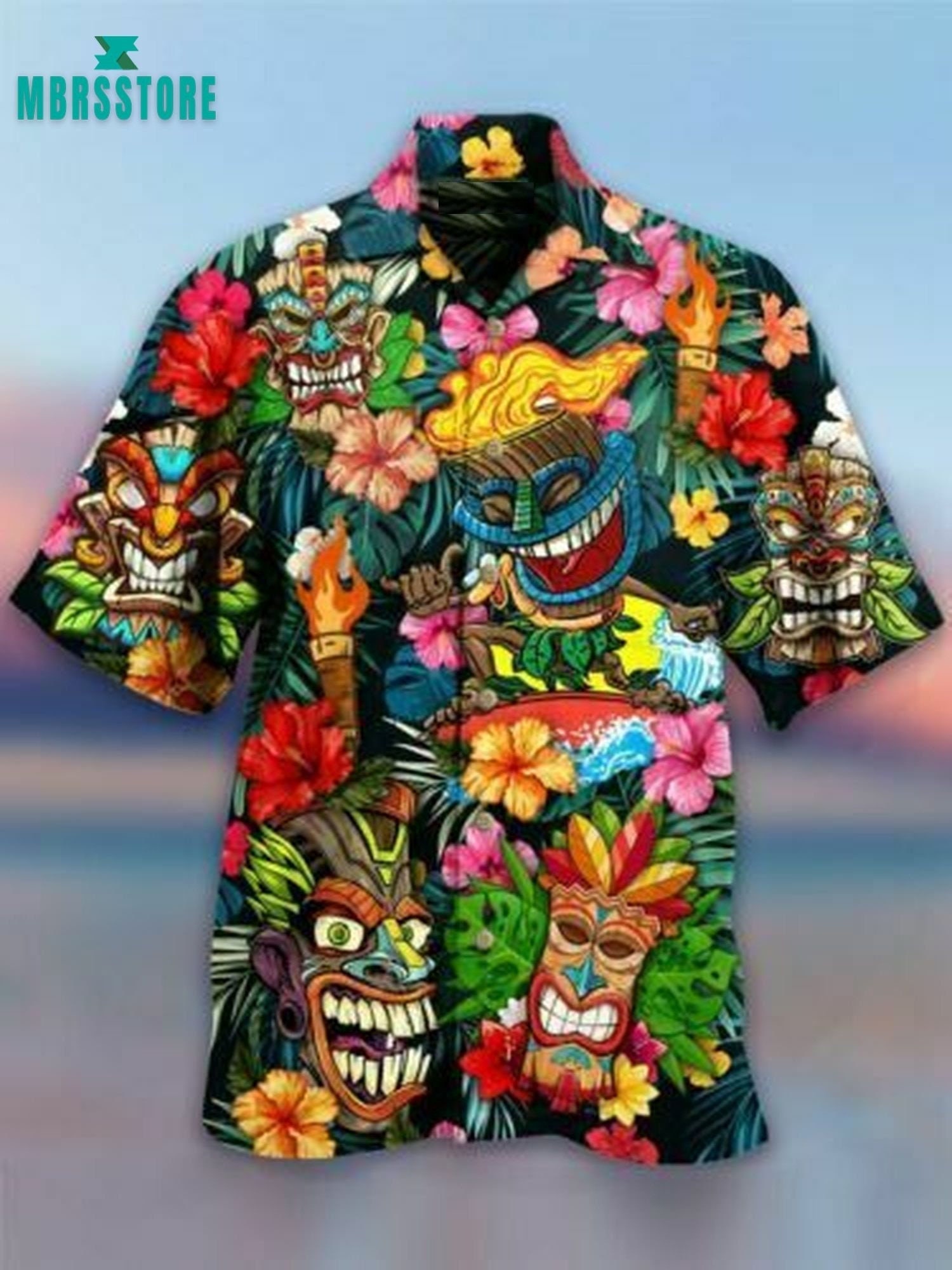 Aloha Summer Father Son Coral Hibiscus Hawaiian Shirt