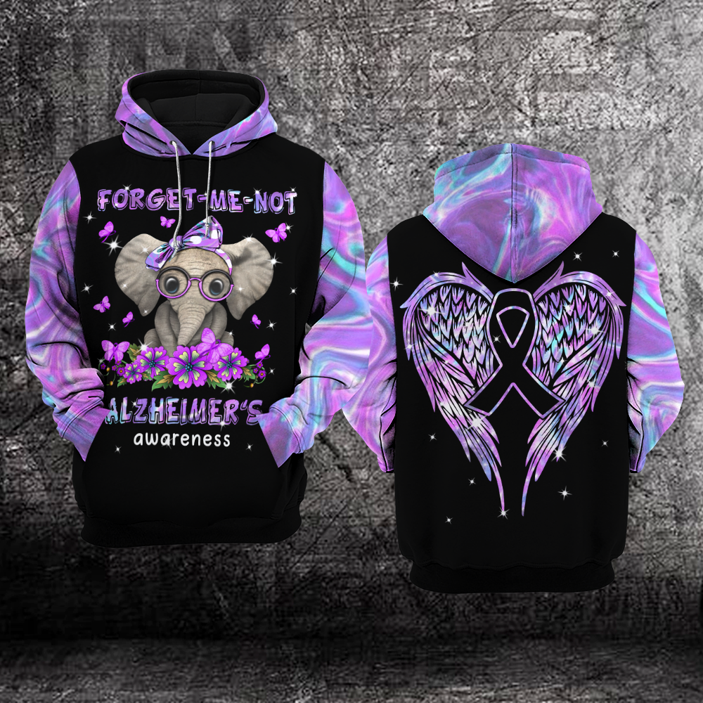 Alzheimers Awareness 3D Hoodie