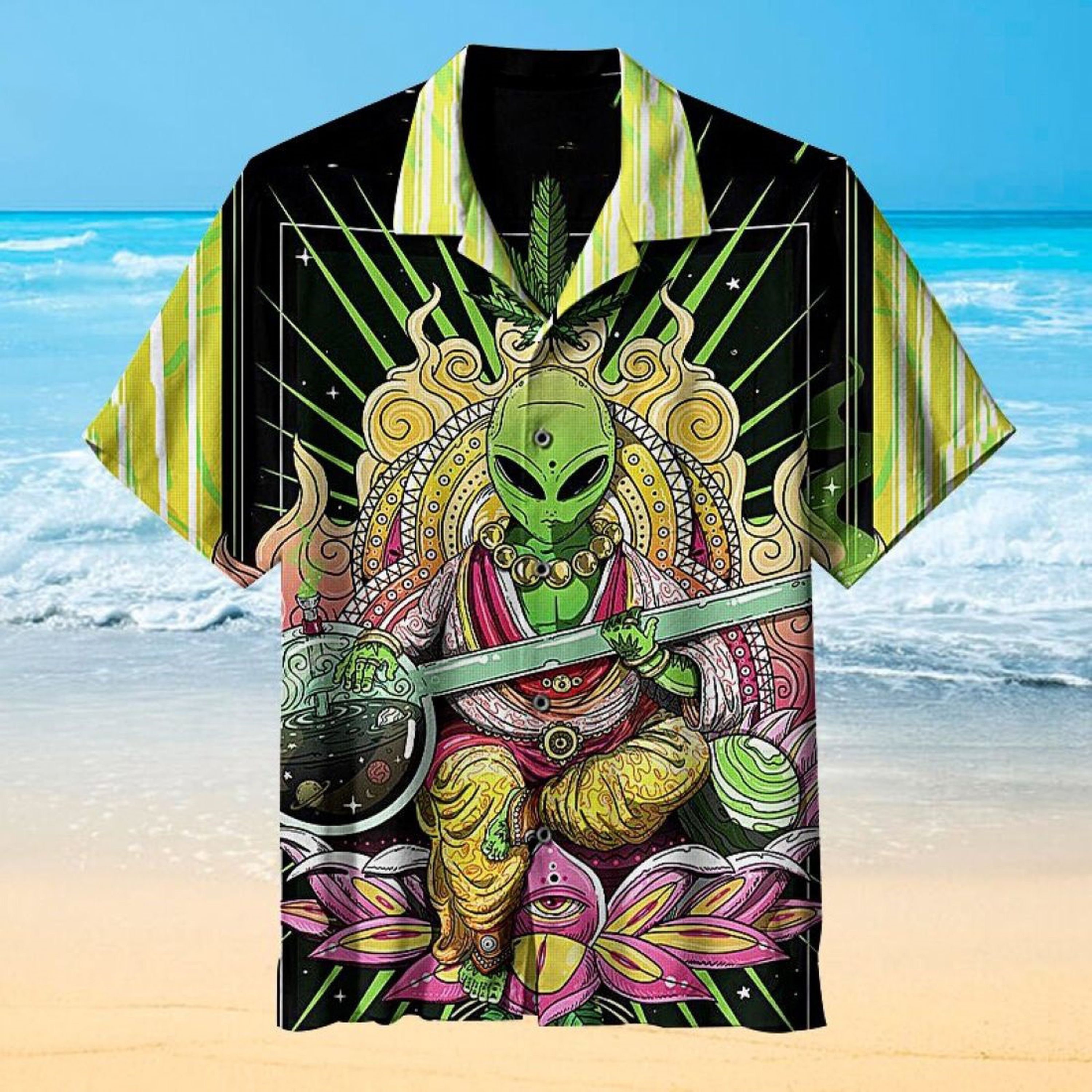 Amazing Alien Hawaiian Vintage Summer Shirt