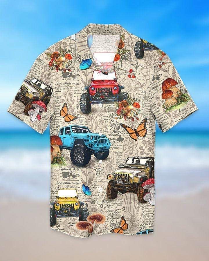 Amazing Insect With Jeep Hawaiian Shirt