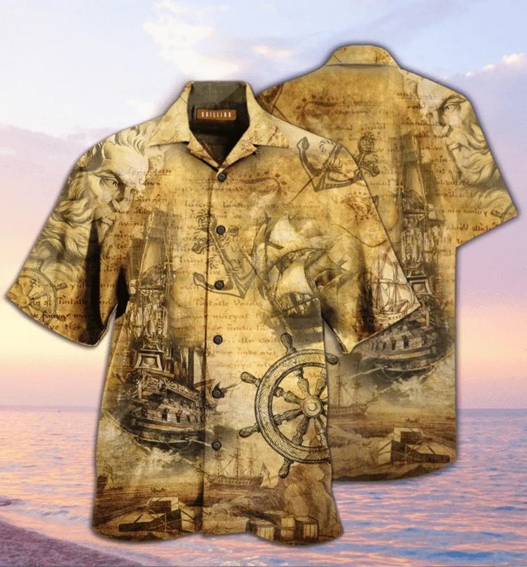 Amazing Sailing Ship Into The Sea To Find Your Soul Hawaiian Shirt