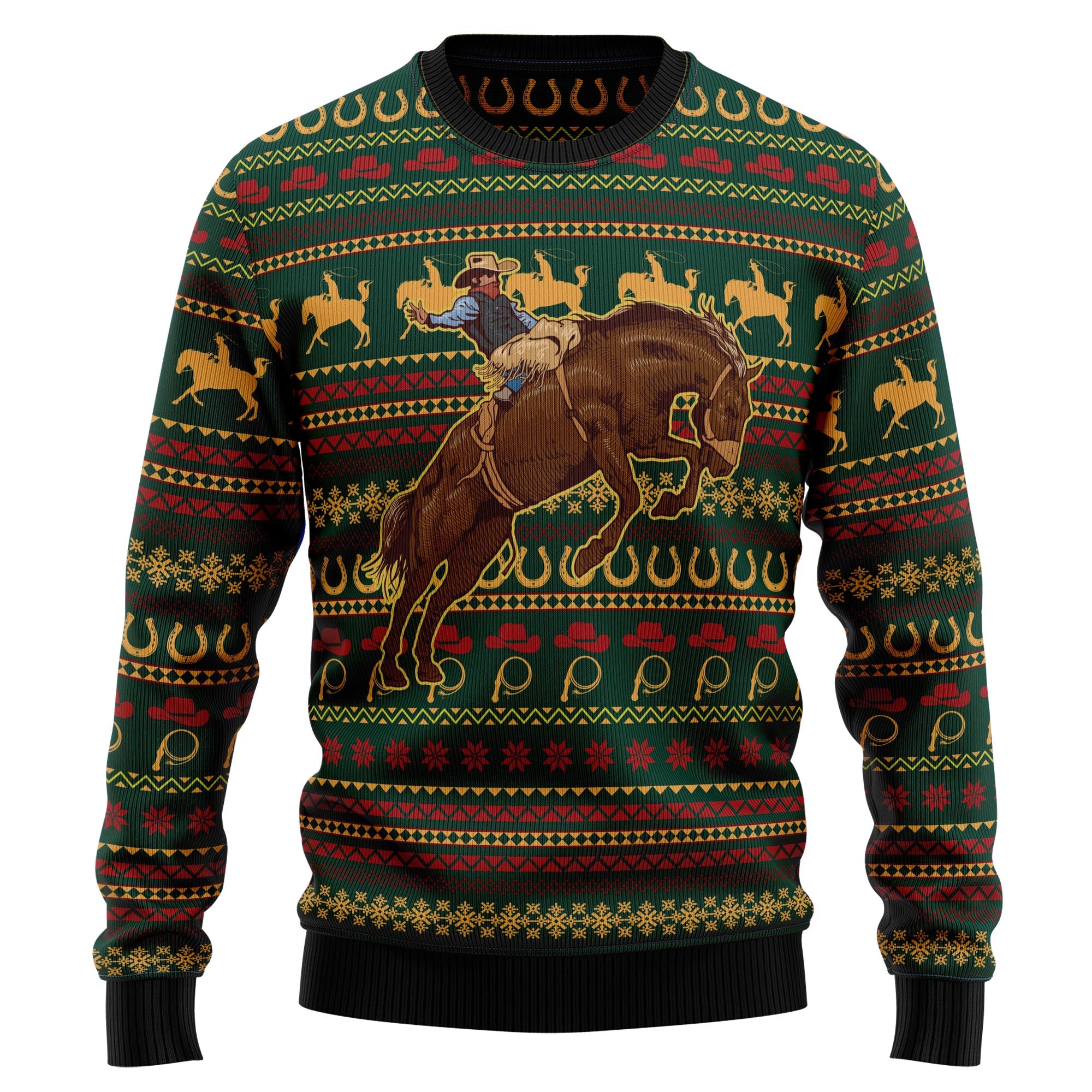 Amazing Cowboy HZ92402 Ugly Christmas Sweater- Best Christmas Gifts 2023