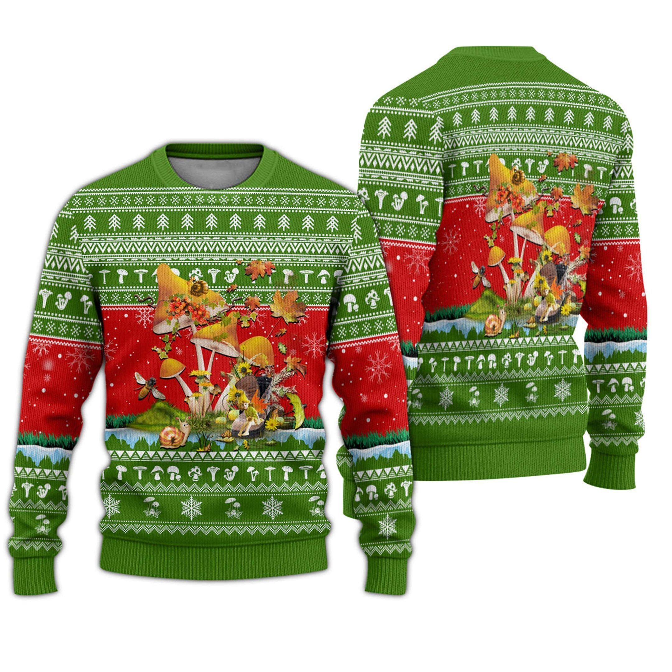 Amazing Mushroom Ugly Christmas Sweater – Best Christmas Gifts 2023