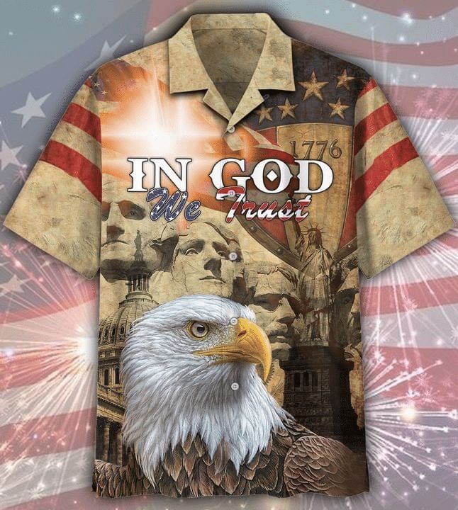 American Flag Eagle Hawaiian Shirt