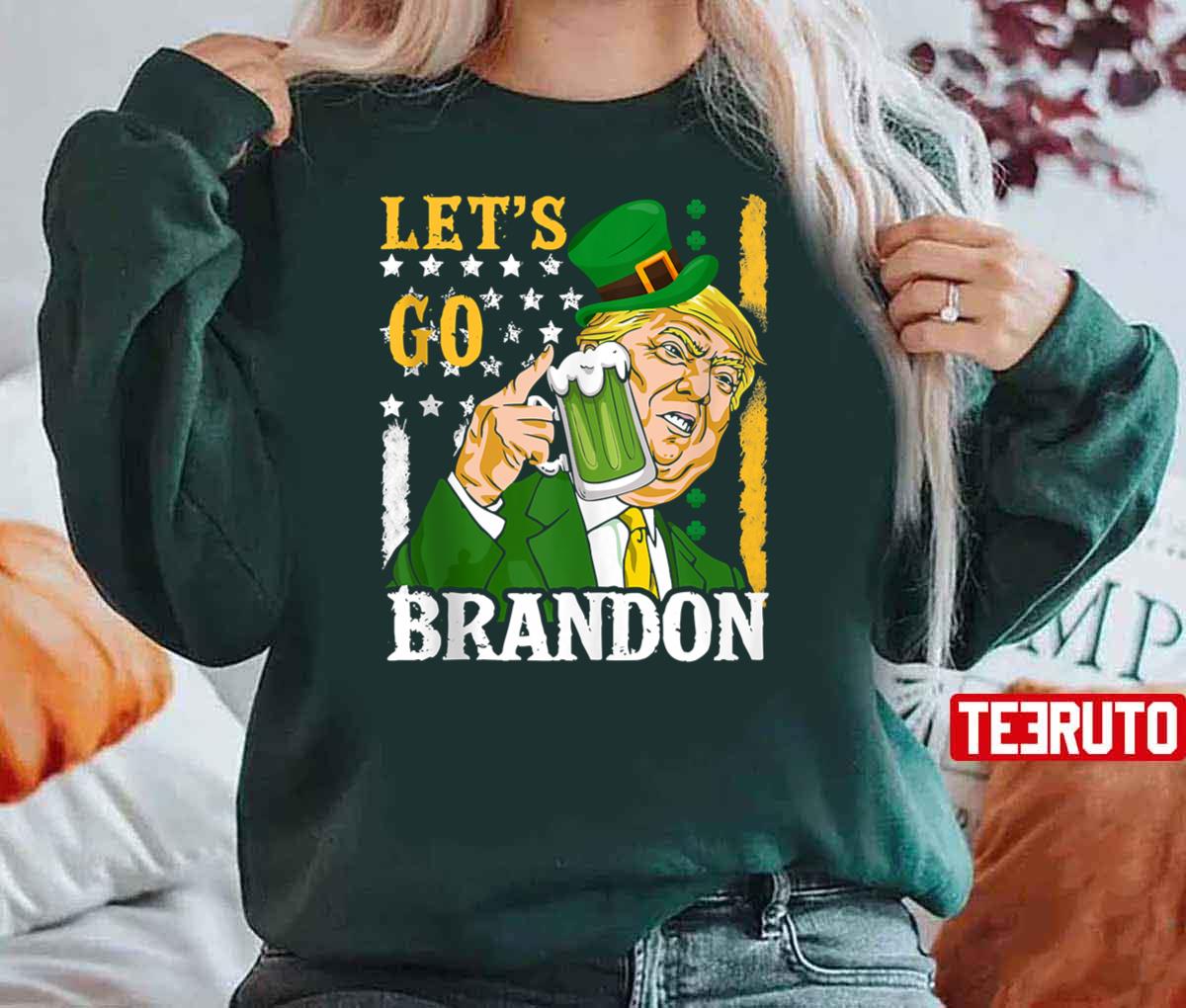 American Flag Let's Go Brandon St Patricks Day Trump Unisex T-Shirt American Flag Let's Go Brandon St Patricks Day Trump Unisex T-Shirt