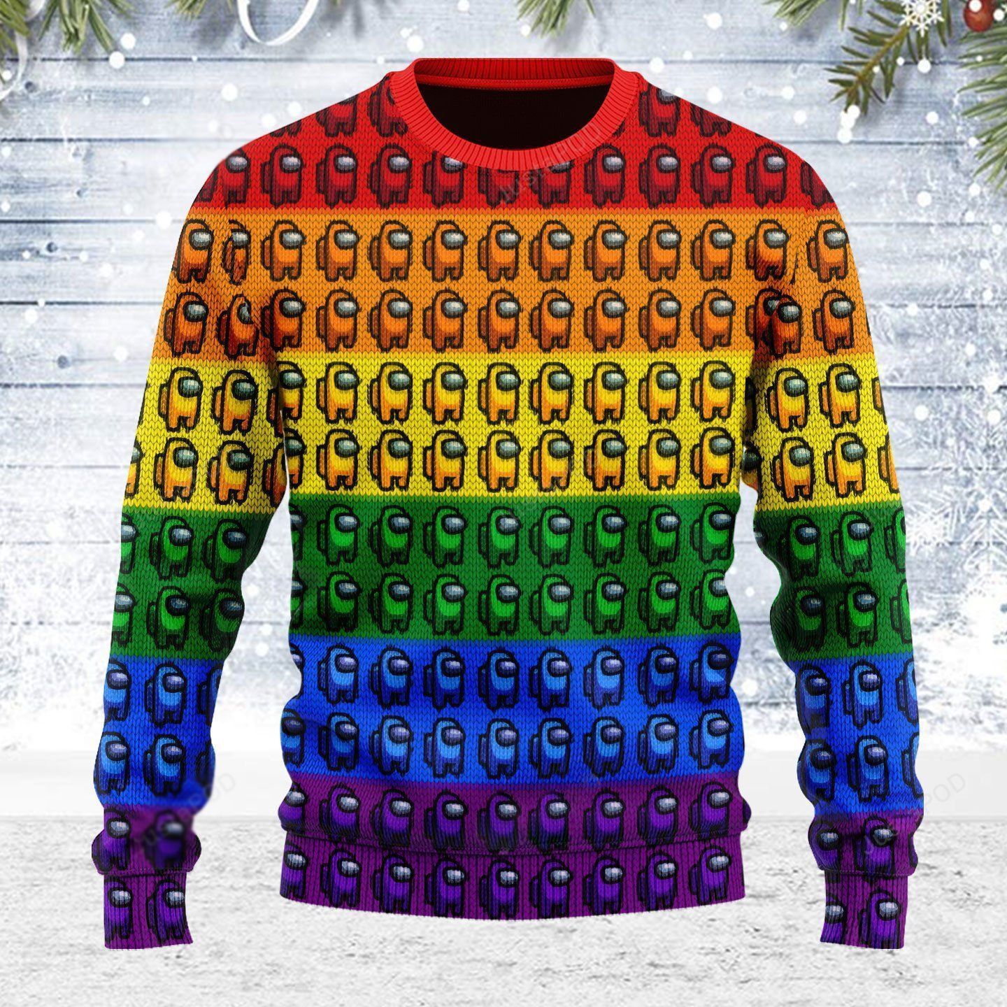 Among Us Gay Pride Ugly Sweater, Among Us Gay Pride Christmas Sweater, Among Us Gift, Among Us Shirt- Best Christmas Gifts 2023