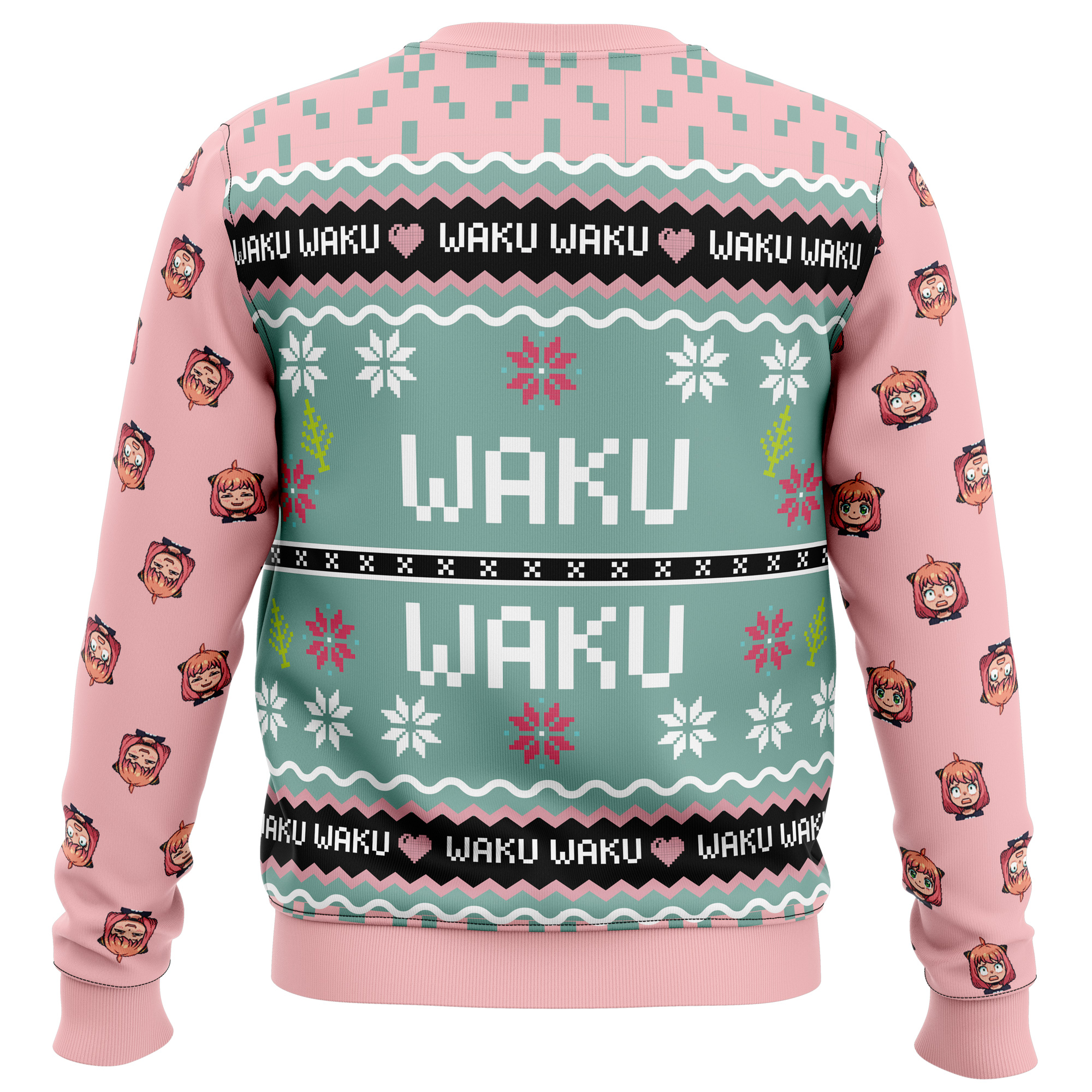 Anya Forger Waku Waku Spy x Family Ugly Christmas Sweater- Best Christmas Gifts 2023