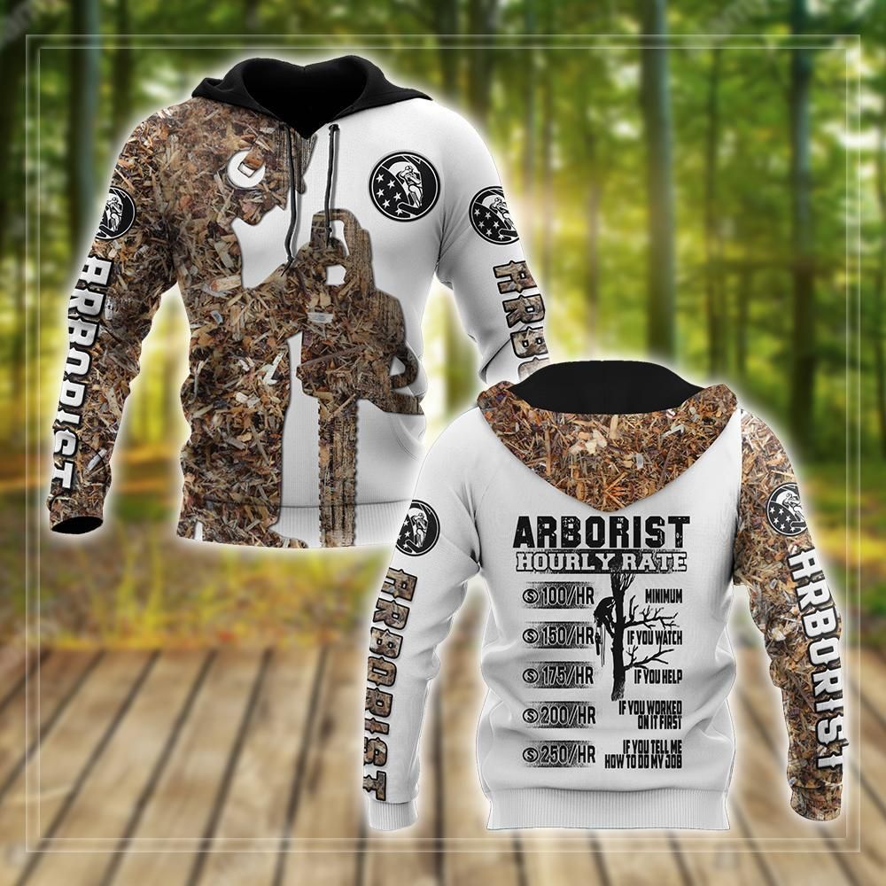 Arborist Hourly By Rate 3D Hoodie