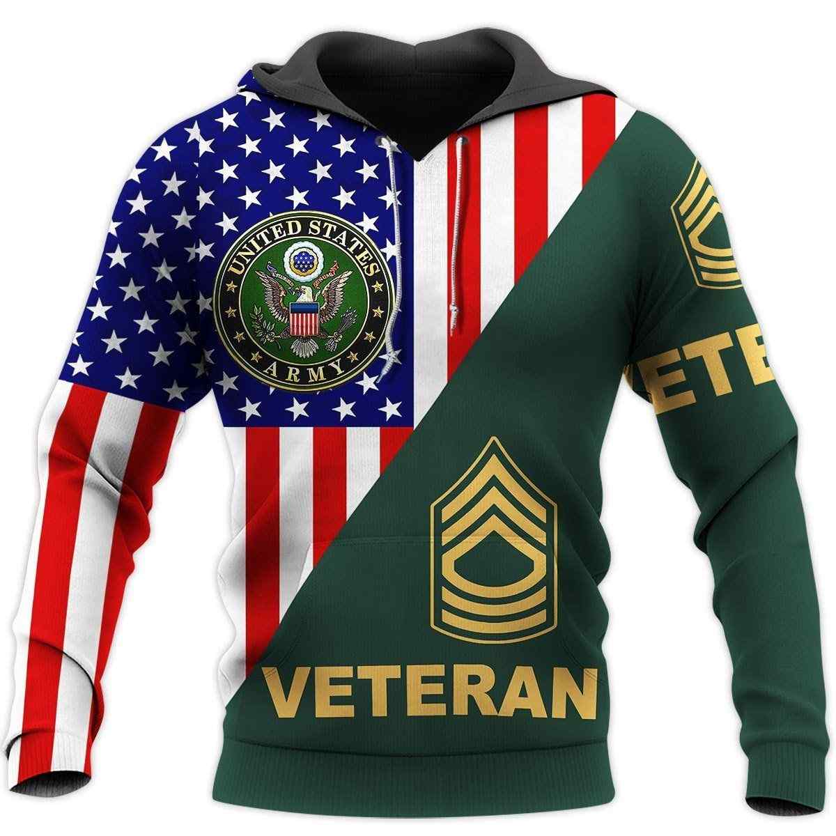 Army US Flag 3D Hoodie