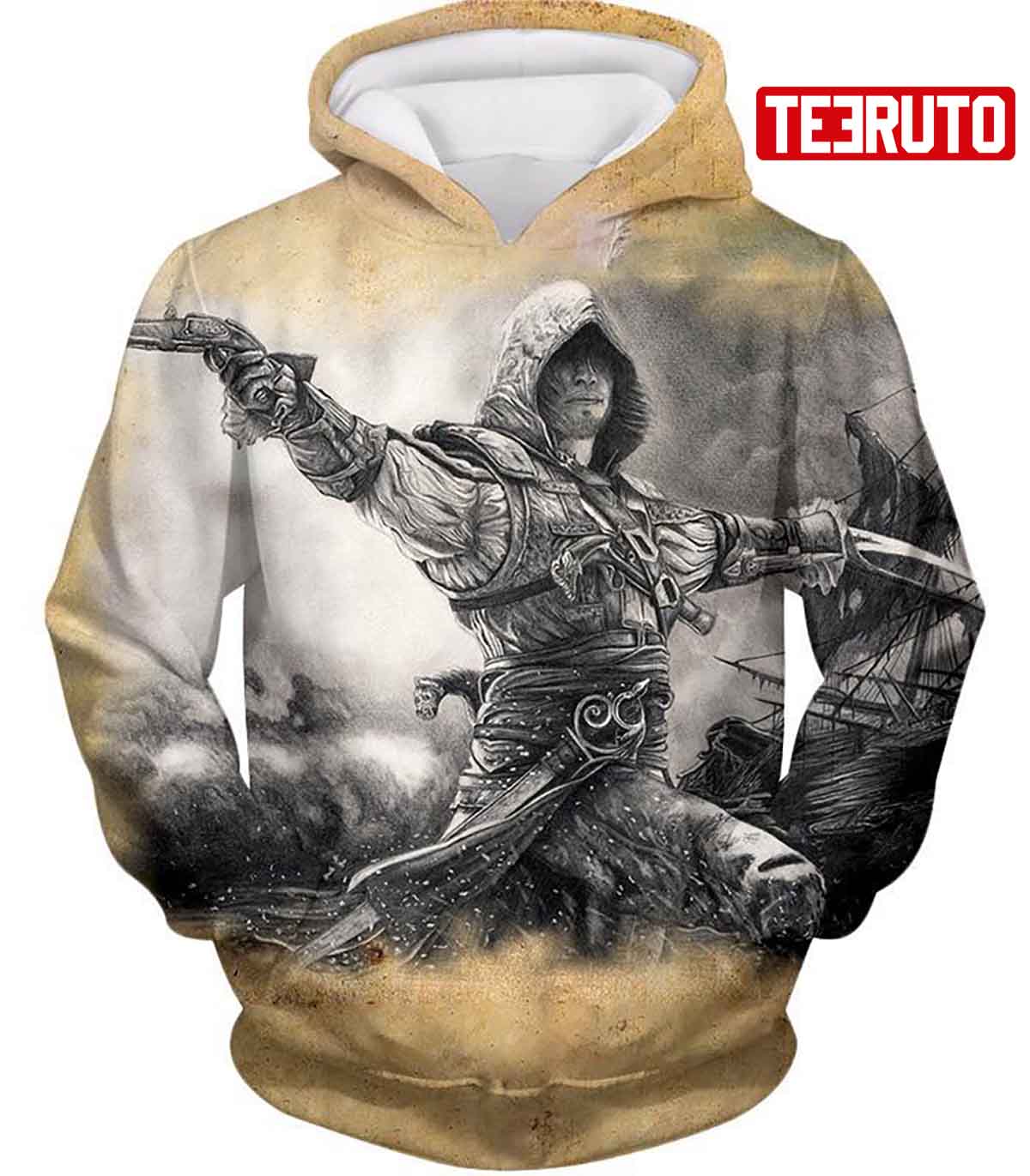 Assassin Edward James Kenway Cool Animation  Hoodie