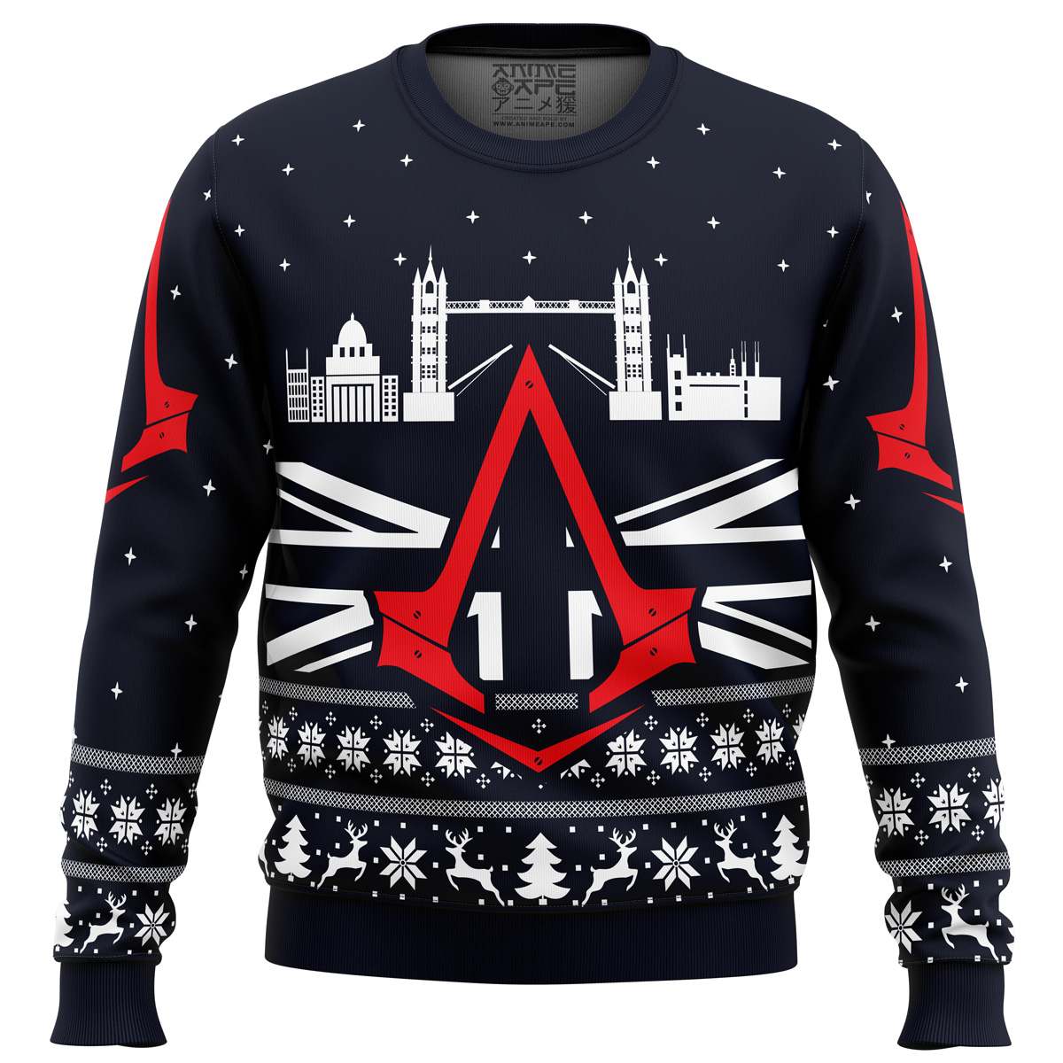 Assassins Creed London Bridge Ugly Christmas Sweater- Best Christmas Gifts 2023