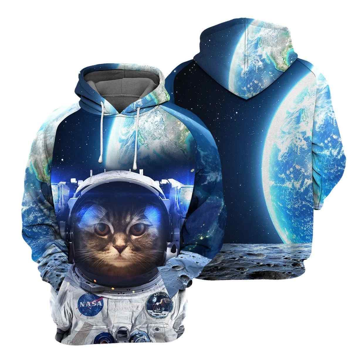 Astronaut Cat 3D Hoodie