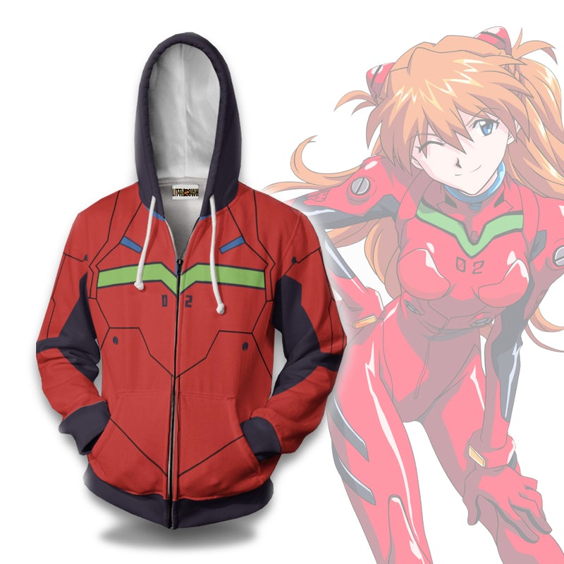 Asuka Langley Soryu Hoodie Neon Genesis Evangelion Anime Casual Cosplay