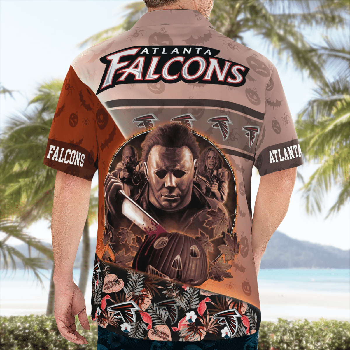 Atlanta Falcons Halloween Tropical Hawaiian Shirt