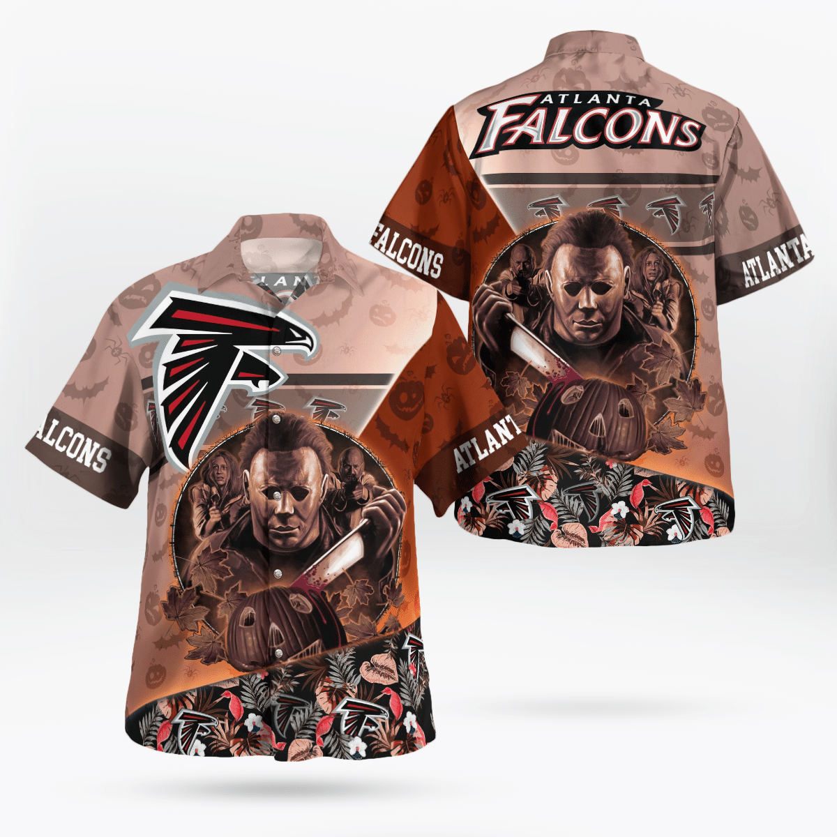 Atlanta Falcons Halloween Tropical Hawaiian Shirt