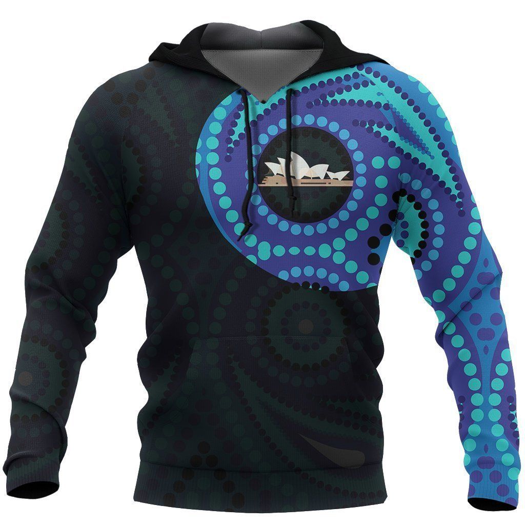 Australia In My Heart Aboriginal Tattoo Sydney Opera House 3D Hoodie