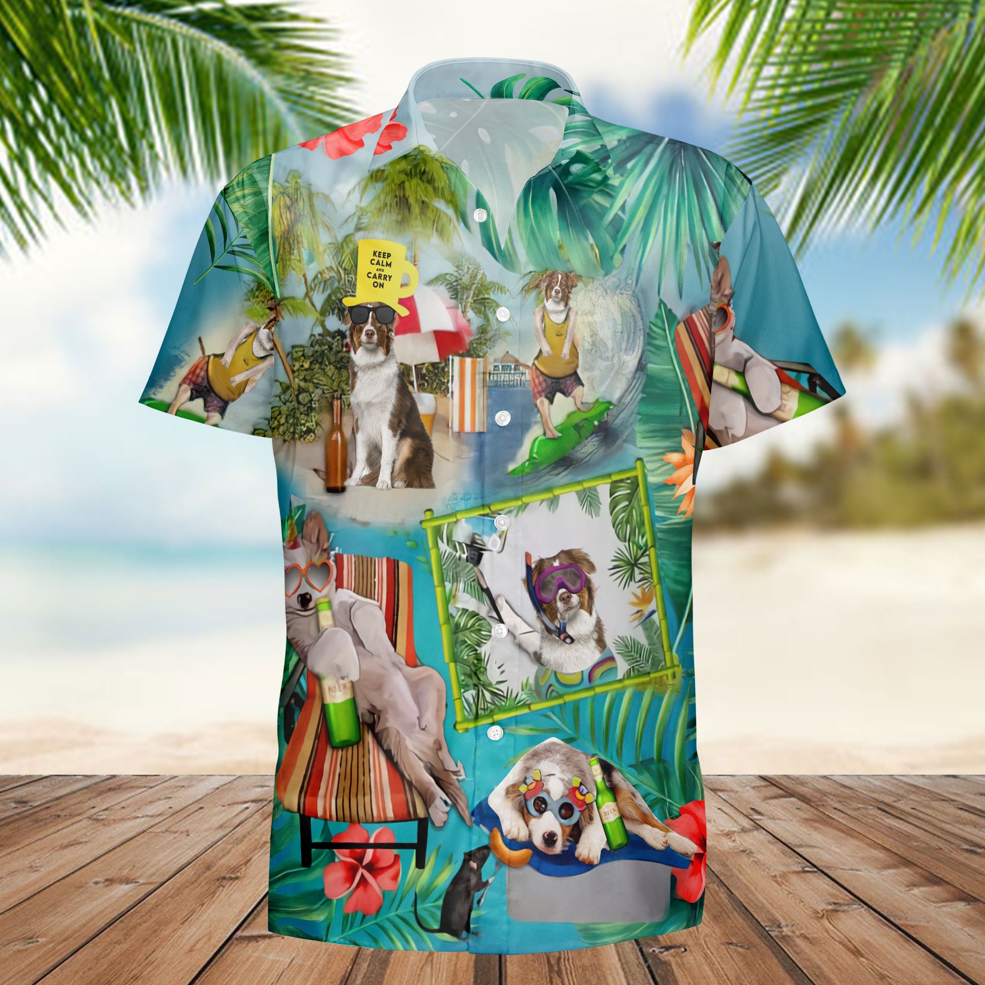 Australian Shepherd Dog Hawaiian Shirt Gift For Dogs Lover