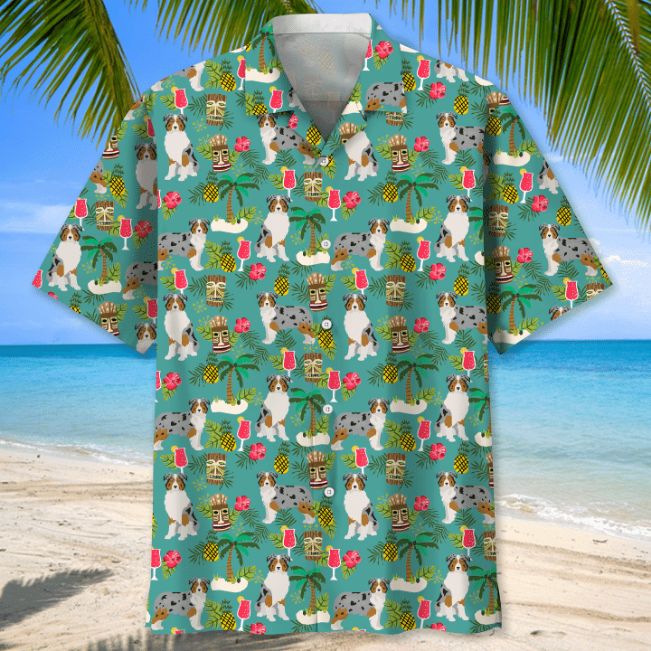 Australian Shepherd Hawaiian Shirt