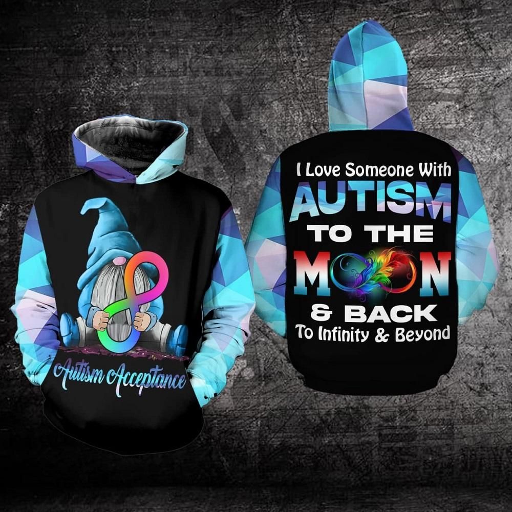 Autism Awareness : I Love Someone With Autism 3D Hoodie